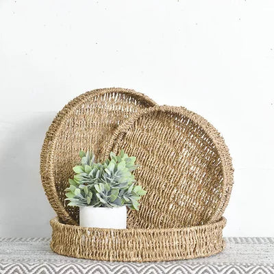 S/3 NAT. ROUND BASKETS