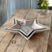 Load image into Gallery viewer, RECLAIMED WOOD STAR SHAPED BOWL SET OF 2
