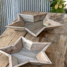 Load image into Gallery viewer, RECLAIMED WOOD STAR SHAPED BOWL SET OF 2
