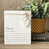 Mom Heart Plaque